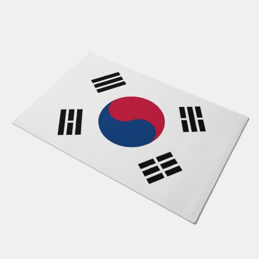 Deurmat met vlag van Zuid-Korea (Schuin)