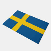 Deurmat met vlag van Zweden (Schuin)
