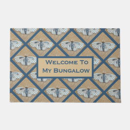 Deurmat met witte Moth tegels