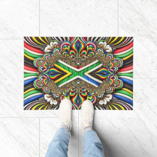 Deurmat met Zuid-Afrikaanse kleuren ontwerp