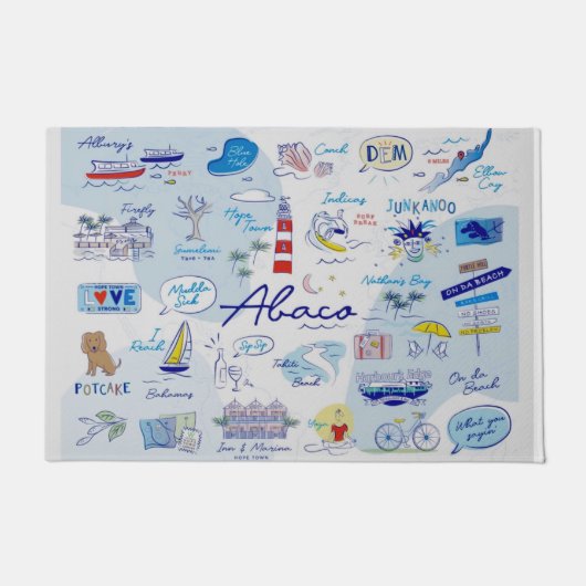 Deurmat "The ABC's of Hope Town" (Voorkant)