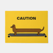 Deurmat van skateboard dachshund (Voorkant)