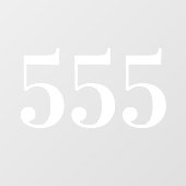 Deurnummer Raamsticker (Vel)