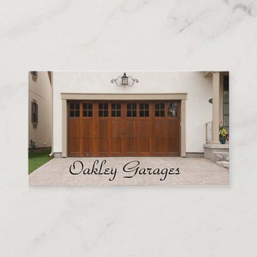 Deuronderkomens voor garagedeuren visitekaartje (Voorkant)