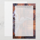  deuropenhandvat, oud hout — Estate Briefpapier (Voorkant / Achterkant)