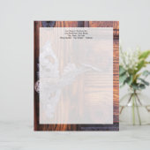  deuropenhandvat, oud hout — Estate Gepersonaliseerd Briefhoofd (Staand voorkant)