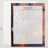  deuropenhandvat, oud hout — Estate Gepersonaliseerd Briefhoofd (Voorkant / Achterkant)