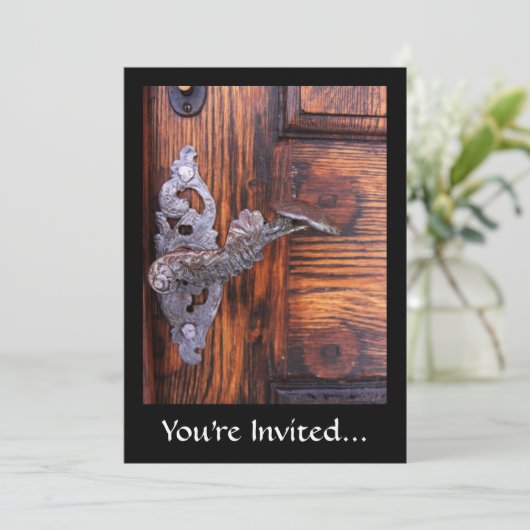  deuropenhandvat, oud hout — Estate Kaart (Staand voorkant)