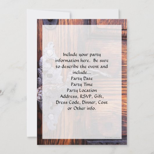  deuropenhandvat, oud hout — Estate Kaart (Achterkant)