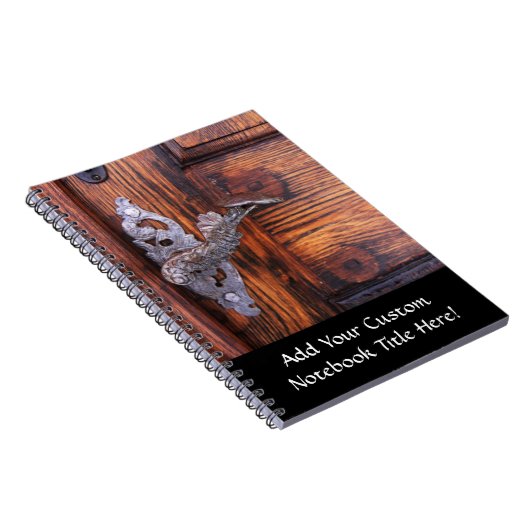  deuropenhandvat, oud hout — Estate Notitieboek (Rechterzijde)