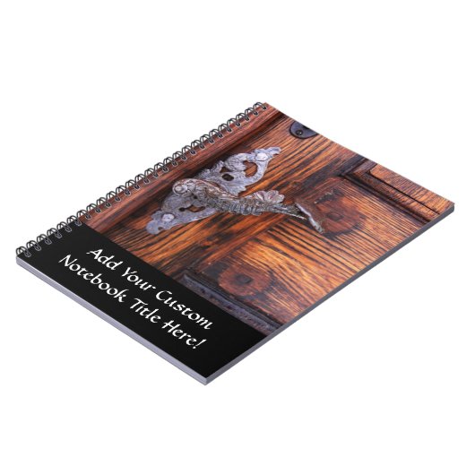  deuropenhandvat, oud hout — Estate Notitieboek (Linkerzijde)