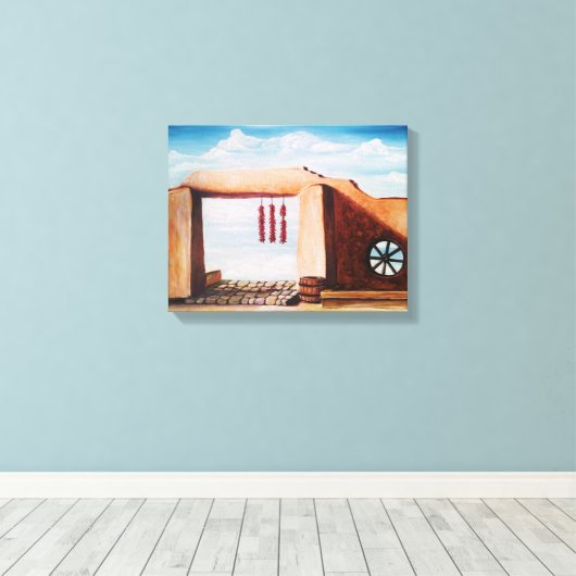 Deuropening New Mexico Canvas Afdruk (Insitu (Houten vloer))