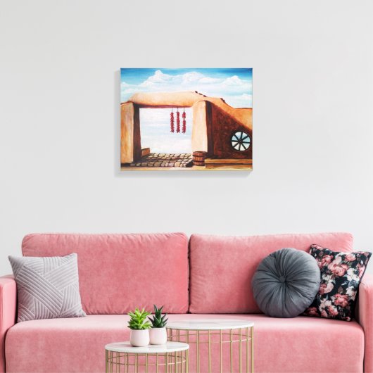 Deuropening New Mexico Canvas Afdruk (Insitu (Woonkamer))