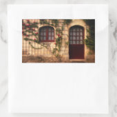 Deuropening van het rozencottage rechthoekige sticker (Tas)