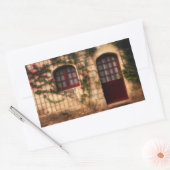 Deuropening van het rozencottage rechthoekige sticker (Envelop)