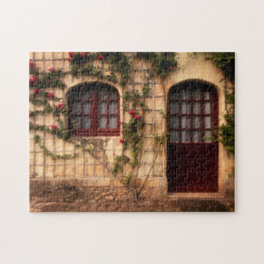 Deuropening van rozenhuisje legpuzzel (Horizontaal)