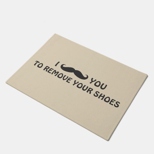 Deurplaat - MUSTACHT U Deurmat (Schuin)