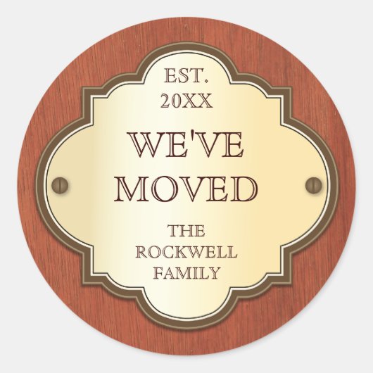 Deurplaquette bewegende aankondiging Sticker (Voorkant)