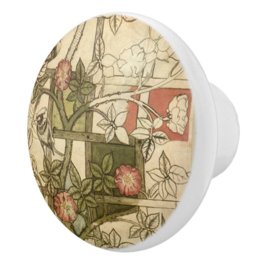 Deurpullen met een Trellis-ontwerp van William Mor Keramische Knop (Rechts)