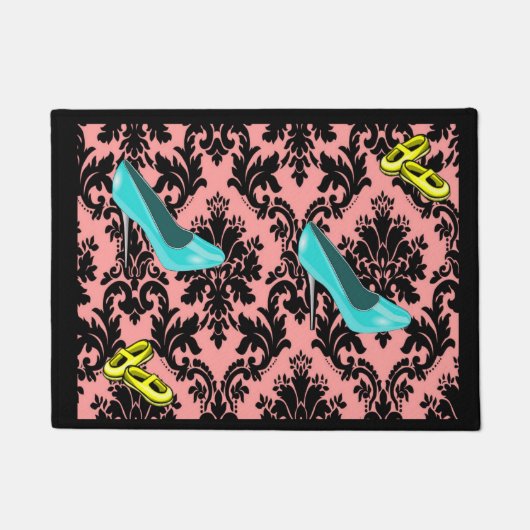 Deurroze schoenen deurmat (Voorkant)