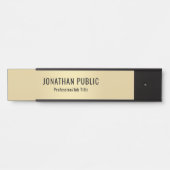 Deursignalen Elegant Modern Black Gold Sjabloon Deurbordje (Voorkant)