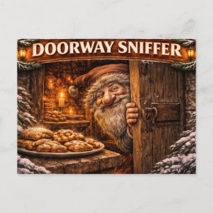 Deursnuffelaar IJslandse Yule Lad Feestdagenkaart