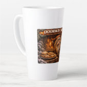 Deursnuffelaar Ijslandse Yule Lad Latte Mok (Linkerhoek)