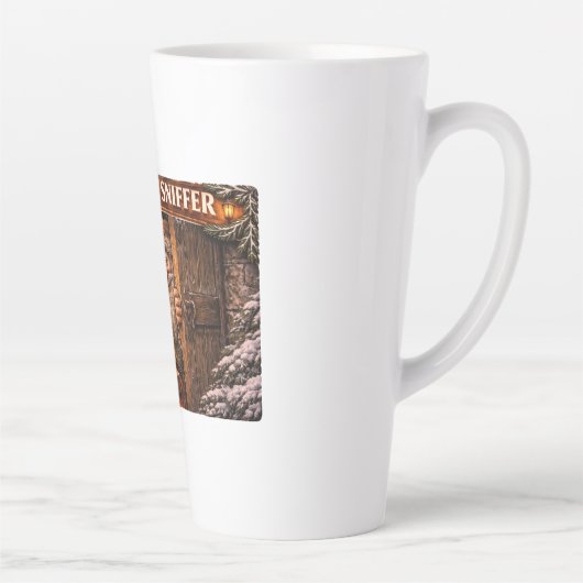 Deursnuffelaar Ijslandse Yule Lad Latte Mok (Rechts)