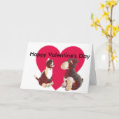 Deurstop Dog en kattebewerkbare Valentijnse versie Kaart (Gele Bloem)