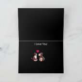 Deurstop Dog en kattebewerkbare Valentijnse versie Kaart (Binnen)