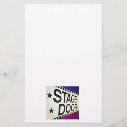 Deurteken theater briefpapier (Voorkant)