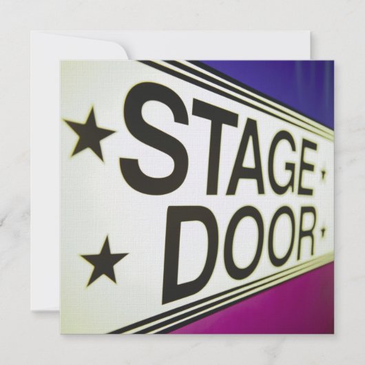 Deurteken theater kaart (Voorkant)
