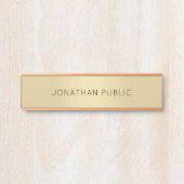 Deurtekens Aangepaste moderne goudSjabloon Deurbordje (Voorkant)