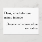Deus, in adiutorium meum intende - briefkaart (Voorkant)