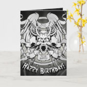 Deus Mortis zeer metalen god van de dood Kaart (Gele Bloem)