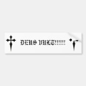 Deus vult Bumpersticker (Voorkant)