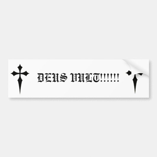 Deus vult Bumpersticker (Voorkant)