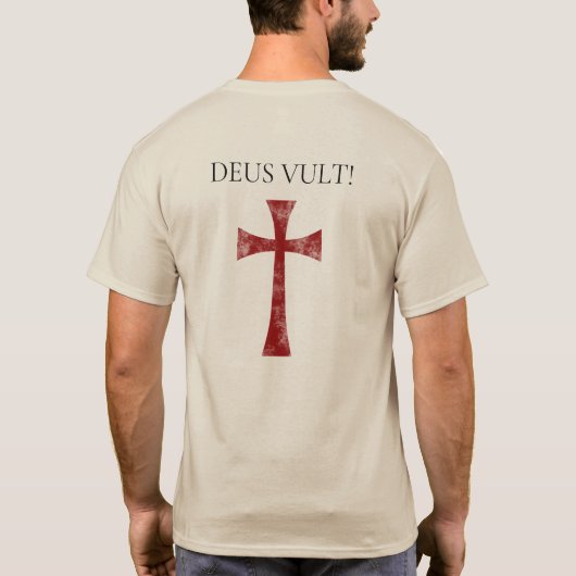 Deus Vult, gevild T-shirt (Achterkant)