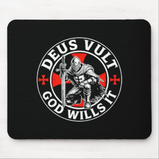 Deus Vult God Wil Ridder Tempelier Kruisvaarder Kr Muismat