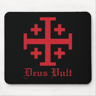 Deus Vult Jeruzalem Kruisorde van het Heilig Graf Muismat