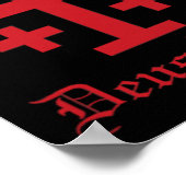 Deus Vult Jeruzalem Kruisorde van het Heilig Graf Poster (Hoek)