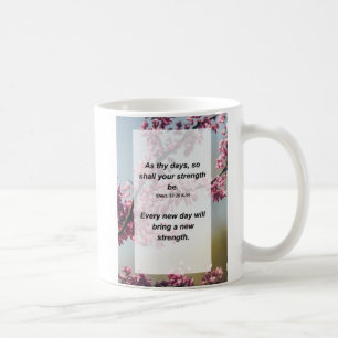 Deut. 33:25 Net als uw dag zal uw kracht ook Koffiemok