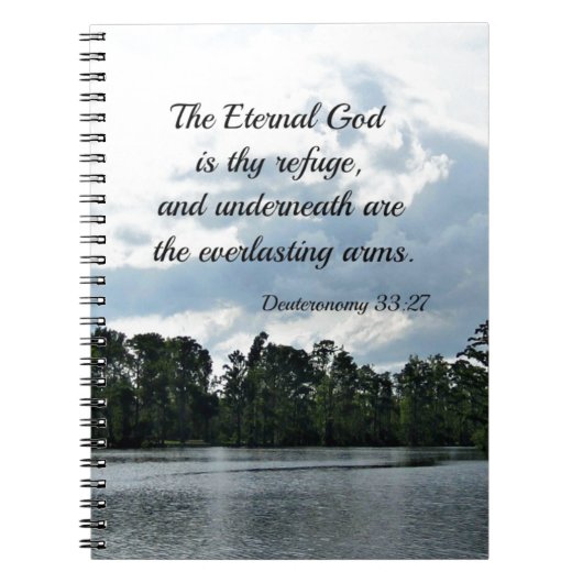 Deut. 33:27 De eeuwige God is uw toevlucht Notitieboek (Voorkant)