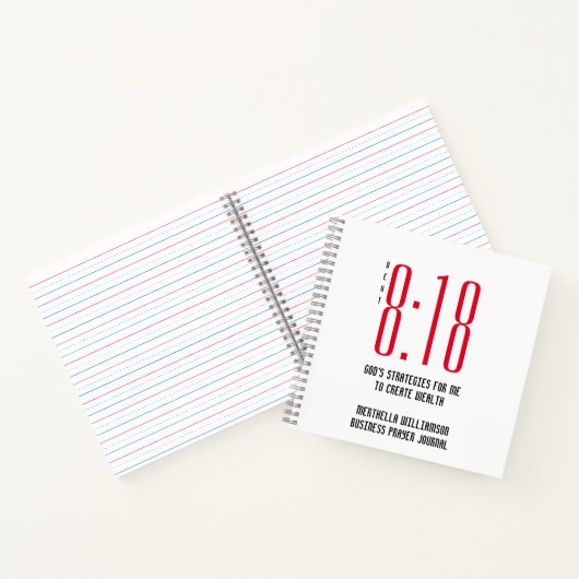 DEUT 8v18 Gepersonaliseerd Zakelijk Gebedsjournaal Notitieboek (Binnen)