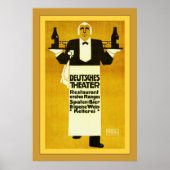 Deutches Theater Restaurant ~ Vintage Advertising Poster (Voorkant)