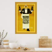 Deutches Theater Restaurant ~ Vintage Advertising Poster (Keuken)