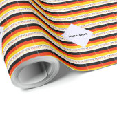 Deutchland and German Flag Tiled Personalized Cadeaupapier (Rol Hoek)