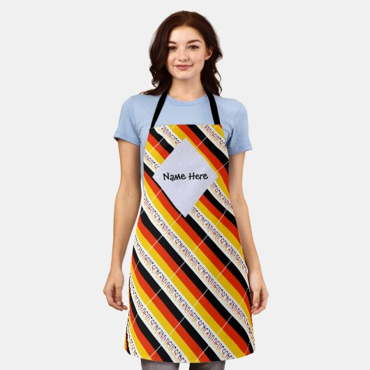 Deutchland and German Flag Tiled with Your Name Schort (Gedragen)