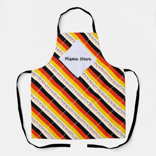 Deutchland and German Flag Tiled with Your Name Schort (Voorkant)