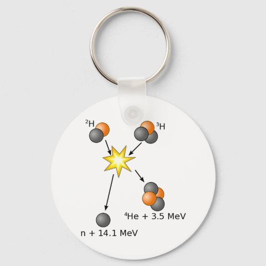 Deuterium Tritium Fusie Sleutelhanger (Voorkant)